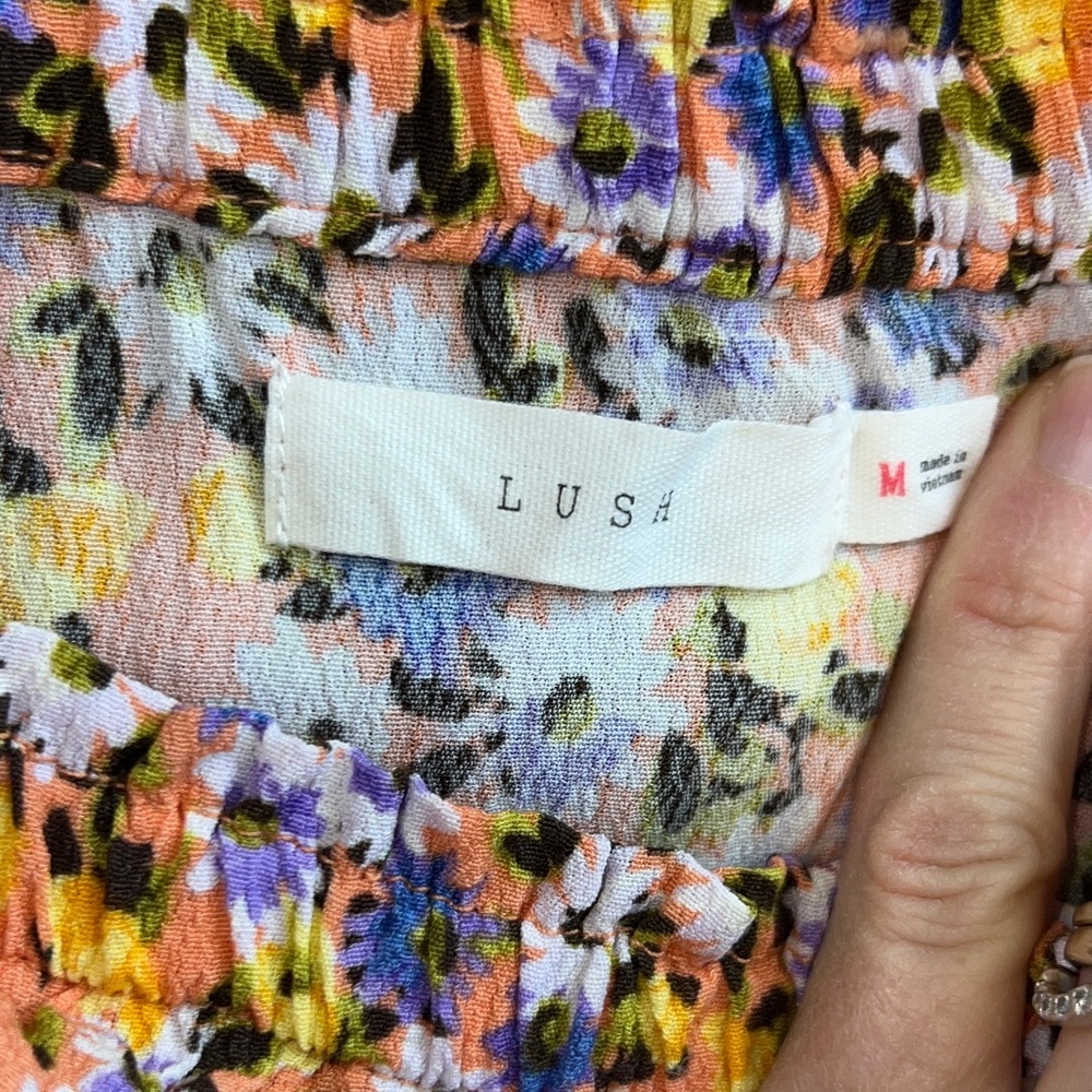 Lush Floral Off-Shoulder Romper- Spring, Summer, Date Night, Vacation, Comfy - Picture 2 of 9